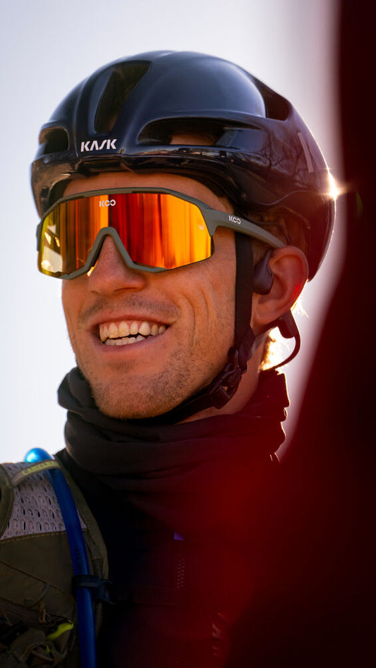 Sunglasses Koo Demos Green Matt / Orange Mirror